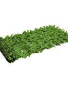 vidaXL Балконски параван за уединение с зелени листа 600x75 см