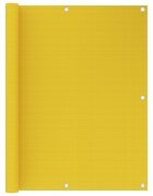 vidaXL Балконски параван жълт 120x400 см HDPE