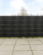 vidaXL Балконски паравани 10 бр черен 255x19 см полиратан