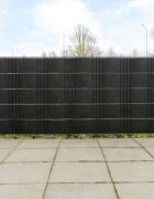 vidaXL Балконски паравани 5 бр черен 255x19 см полиратан