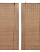vidaXL Бамбукови ролетни щори 2 бр 150x220 см кафяви