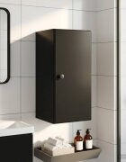 vidaXL Банен стенен шкаф BREDA Черно 30 x 31 x 59 см