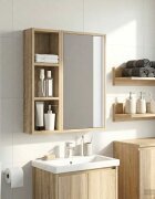 vidaXL Банен стенен шкаф Сонома дъб 20 x 10 x 605 см