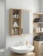 vidaXL Банен стенен шкаф Сонома дъб 30 x 14 x 70 см