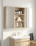 vidaXL Банен стенен шкаф Сонома дъб 40 x 16 x 625 см