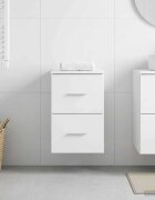 vidaXL Банков шкаф Междинен Бяло 30 x 35 x 50 см Инженерна дървесина