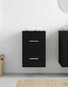 vidaXL Банков шкаф Междинен Черен дъб 30 x 35 x 50 см