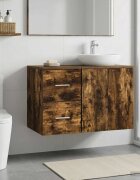 vidaXL Банков шкаф Междинен Опушен дъб 30 x 35 x 50 см