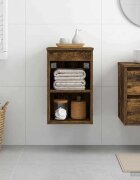 vidaXL Банков шкаф Междинен Опушен дъб 30 x 445 x 50 см