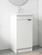 vidaXL Баня с мивка Бяло 42 x 40 x 845 см Инженерна дървесина