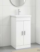 vidaXL Баня с мивка Бяло 42 x 40 x 845 см Инженерна дървесина