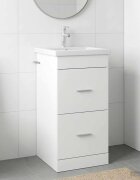 vidaXL Баня с мивка Бяло 42 x 40 x 845 см Инженерна дървесина