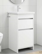 vidaXL Баня с мивка Бяло 42 x 40 x 845 см Инженерна дървесина