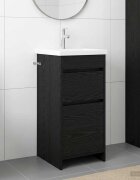 vidaXL Баня с мивка Черен дъб 42 x 40 x 845 см Инженерна дървесина