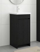vidaXL Баня с мивка Черен дъб 42 x 40 x 845 см Инженерна дървесина