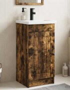 vidaXL Баня с мивка Опушен дъб 42 x 40 x 845 см Инженерна дървесина