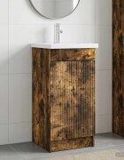 vidaXL Баня с мивка Опушен дъб 42 x 40 x 845 см Инженерна дървесина