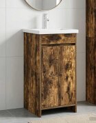vidaXL Баня с мивка Опушен дъб 42 x 40 x 845 см Инженерна дървесина