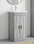vidaXL Баня с мивка Сив Сонома 42 x 40 x 845 см Инженерна дървесина