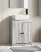 vidaXL Баня с мивка Сив Сонома 54 х 35 х 83 см Инженерна дървесина