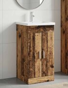 vidaXL Баня с мивка Старо дърво 42 x 40 x 845 см Инженерна дървесина