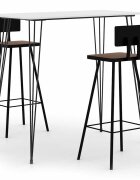 vidaXL Бар комплект от 3 части бял