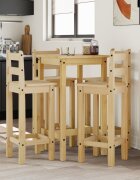vidaXL Бар комплект от 5 части масивна борова дървесина
