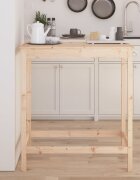 vidaXL Бар маса 100x50x110 см борово дърво масив