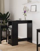 vidaXL Бар маса 101 x 40 x 1035 см Инженерна дървесина Черния дъб