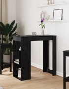 vidaXL Бар маса 102 x 50 x 1035 см Инженерна дървесина Черния дъб
