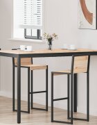 vidaXL Бар маса 150 x 80 x 105 см Солидно борово дърво Естествен