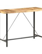 vidaXL Бар маса 150x70x107 cм груба мангова дървесина