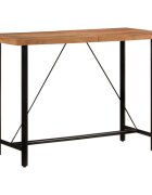 vidaXL Бар маса 150x70x107 см масивно дърво акация и желязо