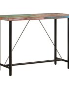 vidaXL Бар маса 150x70x107 см масивно регенерирано дърво и желязо