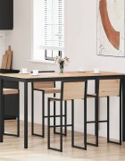 vidaXL Бар маса 180 x 90 x 105 см Солидно борово дърво Естествен