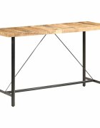 vidaXL Бар маса 180x70x107 cм груба мангова дървесина