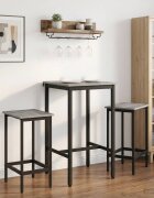 vidaXL Бар маса 52 x 52 x 110 см Инженерна дървесина Сив Сонома