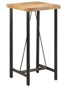 vidaXL Бар маса 55x55x107 см масивно мангово дърво и желязо