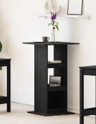 vidaXL Бар маса 60 x 60 x 100 см Инженерна дървесина Черния дъб