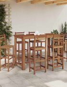 vidaXL Бар маса акация масив 150x70x105 см