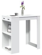 vidaXL Бар маса бяла 102x70x1035 см инженерно дърво