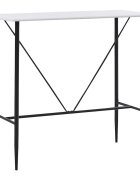 vidaXL Бар маса бяла 120x60x110 см МДФ