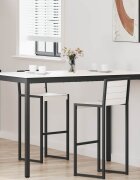 vidaXL Бар маса Бяло 150 x 80 x 105 см Солидно борово дърво