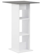 vidaXL Бар маса бяло и антрацитно сиво 60x60x110 см
