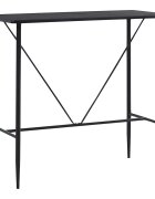 vidaXL Бар маса черна 120x60x110 см МДФ
