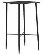 vidaXL Бар маса черна 60x60x111 см МДФ