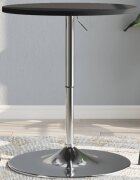 vidaXL Бар маса черна 60x60x90 см инженерно дърво и хромирана стомана