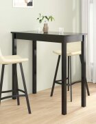 vidaXL Бар маса МДФ черна 115x55x107 см
