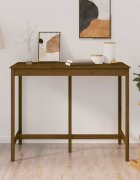 vidaXL Бар маса меденокафява 140x80x110 см борово дърво масив