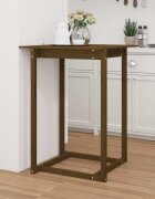 vidaXL Бар маса меденокафява 80x80x110 см борово дърво масив